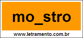 Palavra Monstro Para Completar Com a Letra N