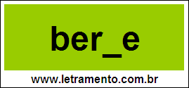 Palavra Berne Para Completar Com a Letra N