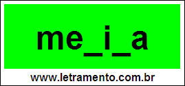 Palavra Menina Para Completar Com a Consoante N
