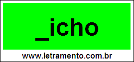 Palavra Nicho Para Completar Com a Consoante N