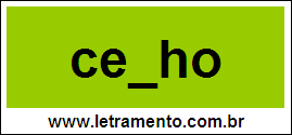 Palavra Cenho Para Completar Com a Letra N