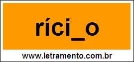 Palavra Rícino Para Completar Com a Letra N