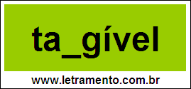 Palavra Tangível Para Completar Com a Letra N