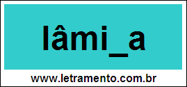 Palavra Lâmina Para Completar Com a Letra N