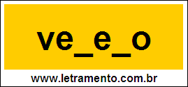 Palavra Veneno Para Completar Com a Consoante N