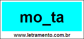 Palavra Monta Para Completar Com a Consoante N
