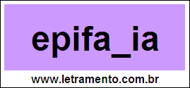 Palavra Epifania Para Completar Com a Consoante N