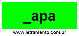 Palavra Napa Para Completar Com a Consoante N