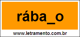 Palavra Rábano Para Completar Com a Letra N
