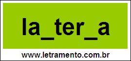 Palavra Lanterna Para Completar Com a Letra N