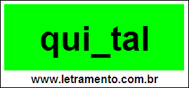 Palavra Quintal Para Completar Com a Consoante N