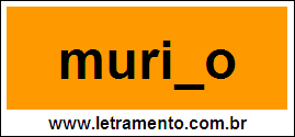 Palavra Murino Para Completar Com a Letra N