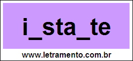 Palavra Instante Para Completar Com a Consoante N