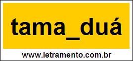 Palavra Tamanduá Para Completar Com a Consoante N