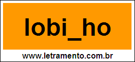 Palavra Lobinho Para Completar Com a Letra N