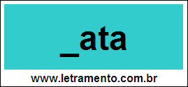 Palavra Nata Para Completar Com a Letra N