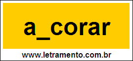 Palavra Ancorar Para Completar Com a Consoante N