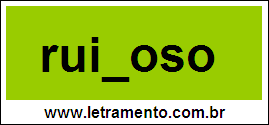 Palavra Ruinoso  Para Completar Com a Letra N