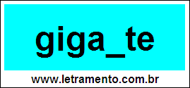 Palavra Gigante Para Completar Com a Consoante N