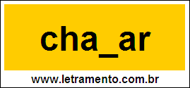 Palavra Chapar Para Completar Com a Consoante P