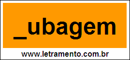 Palavra Cubagem Para Completar Com a Letra C