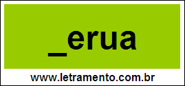 Palavra Perua Para Completar Com a Letra P