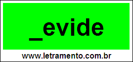 Palavra Pevide Para Completar Com a Consoante P