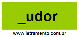 Palavra Pudor  Para Completar Com a Letra P