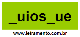 Palavra Quiosque Para Completar Com a Letra Q