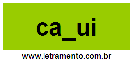 Palavra Caqui Para Completar Com a Letra Q