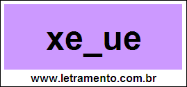 Palavra Xeque Para Completar Com a Consoante Q
