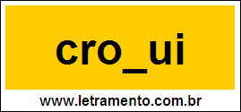 Palavra Croqui Para Completar Com a Consoante Q