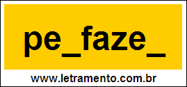 Palavra Perfazer Para Completar Com a Consoante R