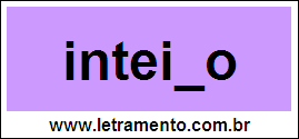 Palavra Inteiro Para Completar Com a Consoante R