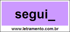 Palavra Seguir Para Completar Com a Consoante R