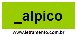 Palavra Salpico Para Completar Com a Letra S