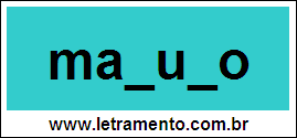 Palavra Matuto Para Completar Com a Letra T