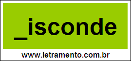Palavra Visconde Para Completar Com a Letra V