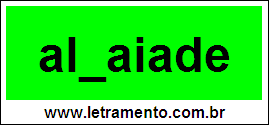 Palavra Alvaiade Para Completar Com a Consoante V