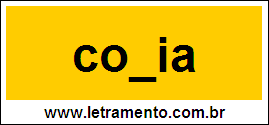 Palavra Coxia Para Completar Com a Consoante X