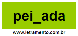 Palavra Peixada Para Completar Com a Letra X