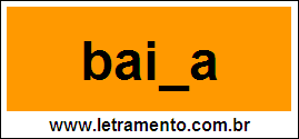 Palavra Baixa Para Completar Com a Letra X
