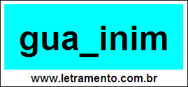 Palavra Guaxinim Para Completar Com a Consoante X