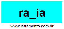 Palavra Razia Para Completar Com a Consoante Z