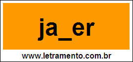 Palavra Jazer Para Completar Com a Letra Z