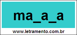 Palavra Macaca Para Completar Com a Letra C