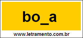 Palavra Boda  Para Completar Com a Consoante D