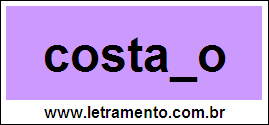 Palavra Costado Para Completar Com a Consoante D