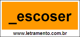 Palavra Descoser Para Completar Com a Letra D