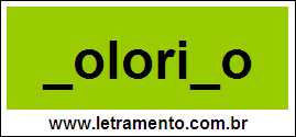 Palavra Dolorido Para Completar Com a Letra D